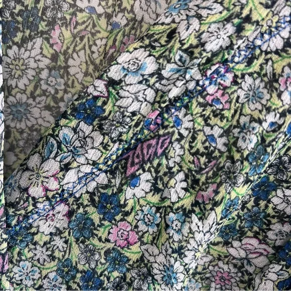 Zadig& Voltaire Betty Mousseline Liberty Garden Floral Wrap Dress, Mini, S - Picture 13 of 15